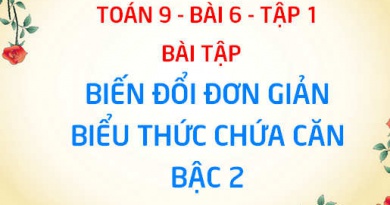 Bài tập biến đổi đơn giản biểu thức chứa căn bậc hai, đưa thừa số ra ngoài hoặc vào trong dấu căn - Toán 9 bài 6